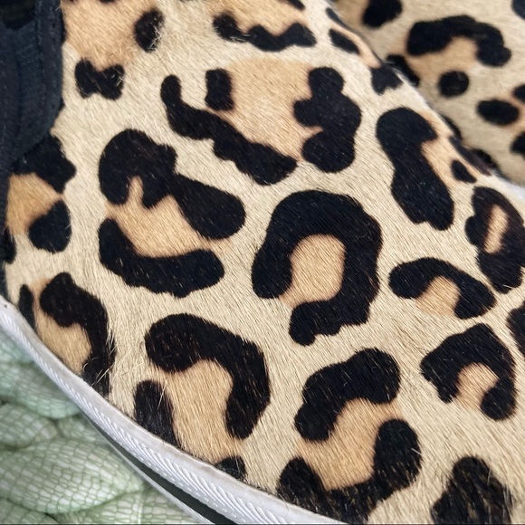 Kate Spade for Keds tan and brown leopard print calf hair slip on sneakers - Picture 4 of 9